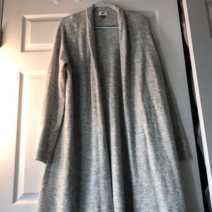 Full length grey cardigan